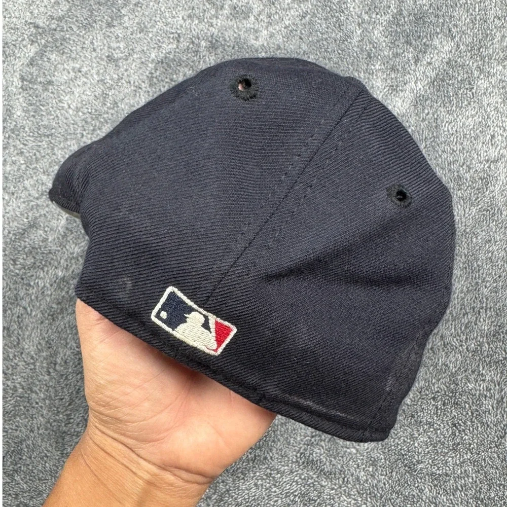New Era 59FIFTY Boston Red Sox Fitted Hat Navy Blue MLB Baseball Cap Size 6 3/4 - Picture 3 of 8